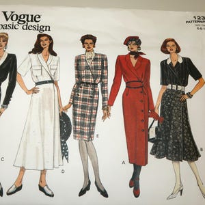 Uncut 6-8-10 Vogue Basic Design 1238 Easy Misses Dress Pattern