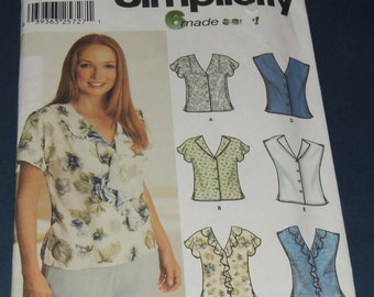 Uncut 6-12 Simplicity Blouse Pattern, 6 made Easy