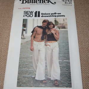 Uncut Petite Unisex Pull on Pants with Drawstring Butterick 4343