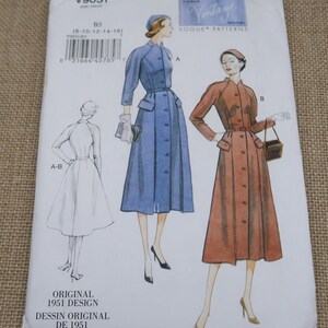 Uncut 8-16 Vogue 9051 Original 1951 Design, Misses Dress and Belt Pattern