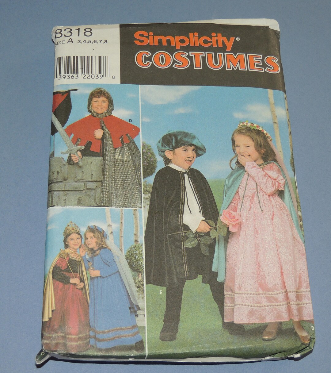 Uncut Kids 3-8 Medieval/renaissance Halloween Costume Pattern ...