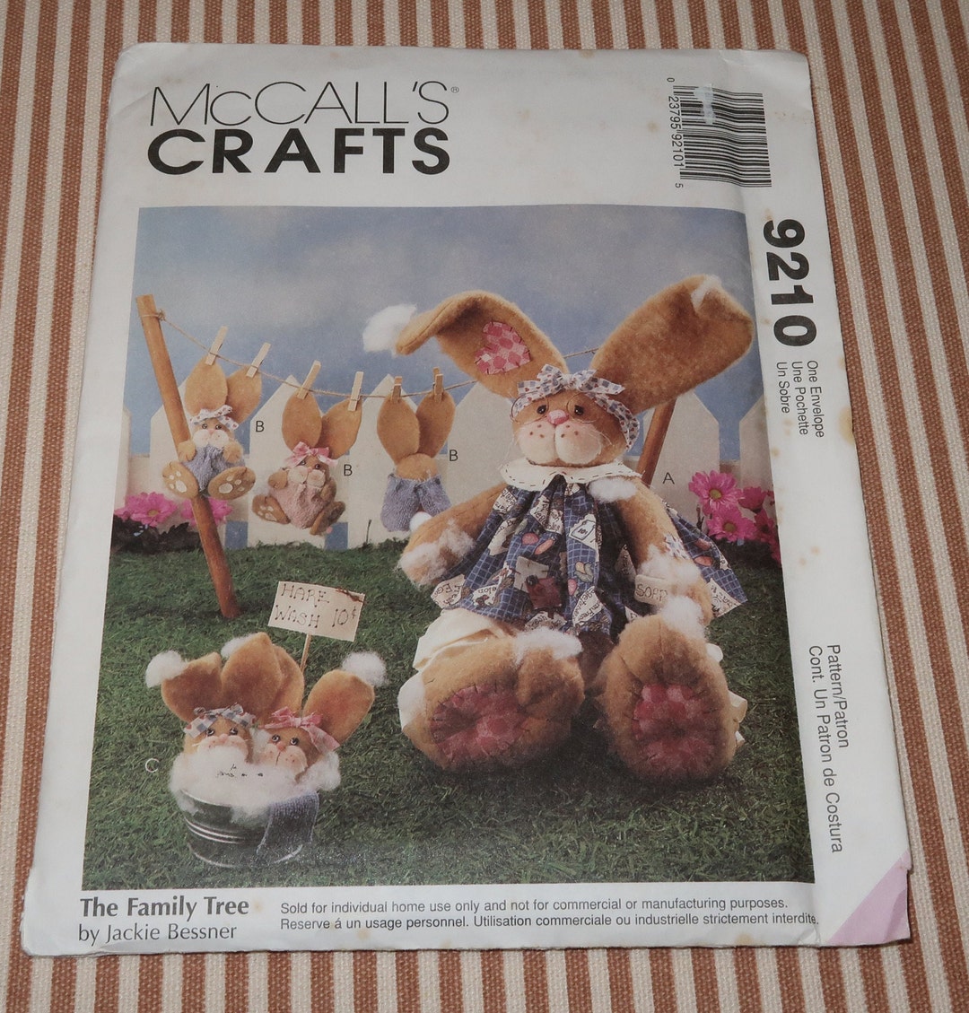 Uncut Mccalls 9210 Bunny Package Pattern - Etsy