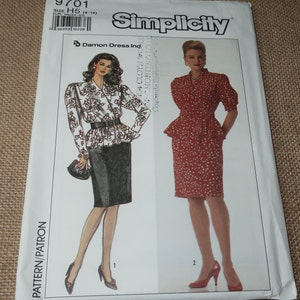 Uncut 6-14 Simplicity 9701 Misses Dress and Belt Pattern