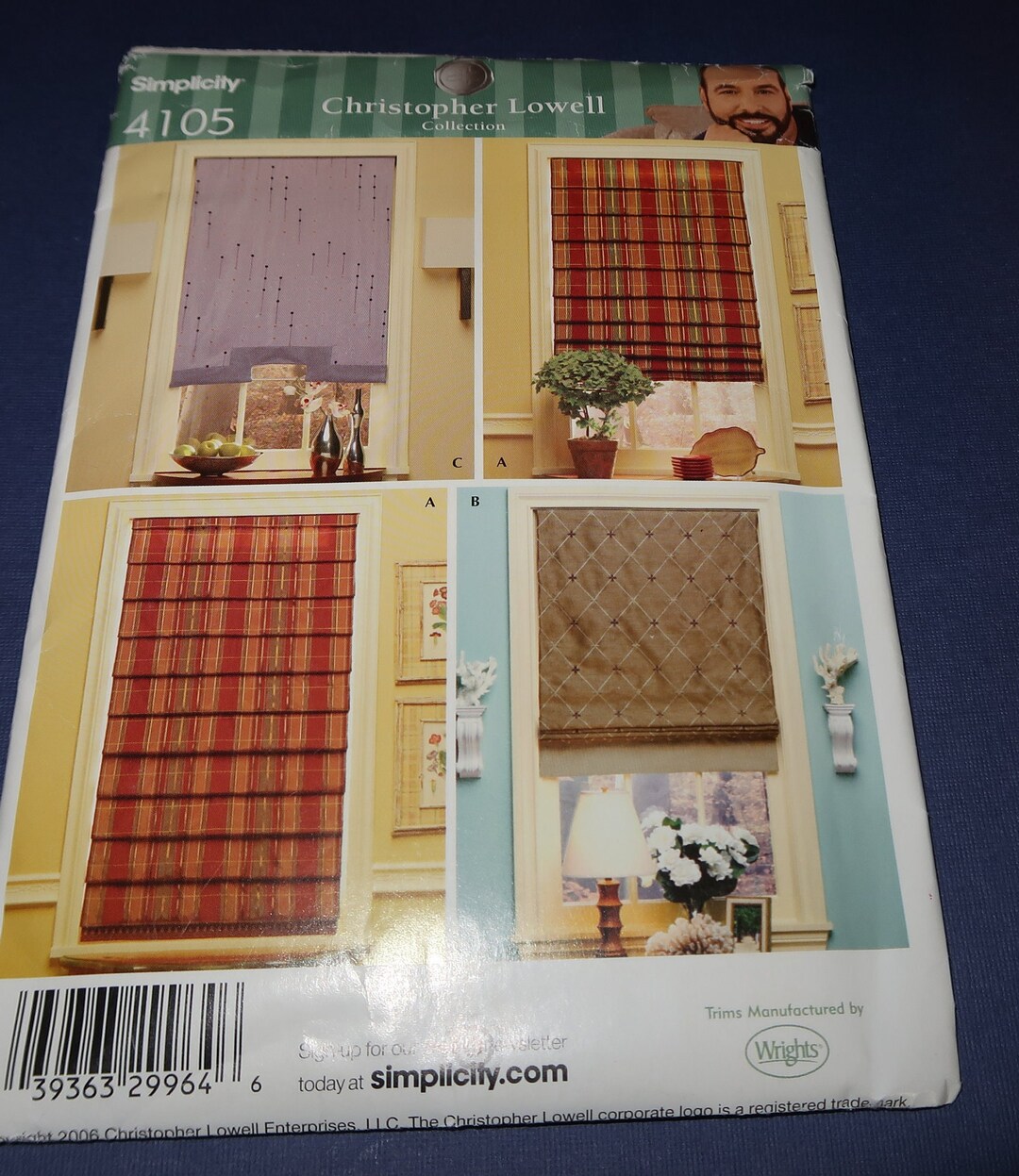Uncut Christopher Lowell Collection Simplicity 4105 Shades Etsy