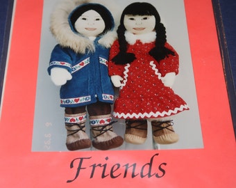 Uncut "Friends" Doll and Clothing Pattern