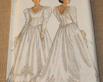 Uncut 8-19 New Look 6684 WEDDING Gown Pattern