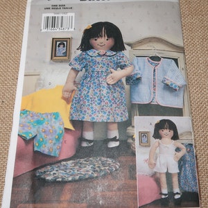 Uncut Butterick 3490 Soft 18 inch Maggie Doll and Clothing Pattern