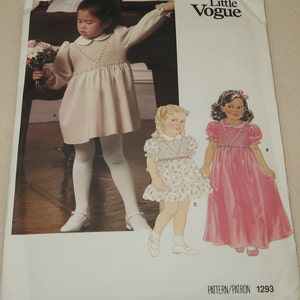 Uncut 3 Little Vogue 1293 Child's Dress Pattern