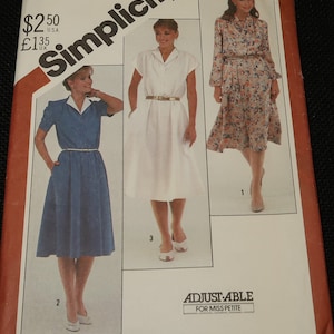 Uncut size 14 Simplicity 5449 Misses Pullover Dress Pattern