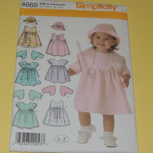 Uncut Simplicity 4665 Baby Girl Wardrobe XXS to L