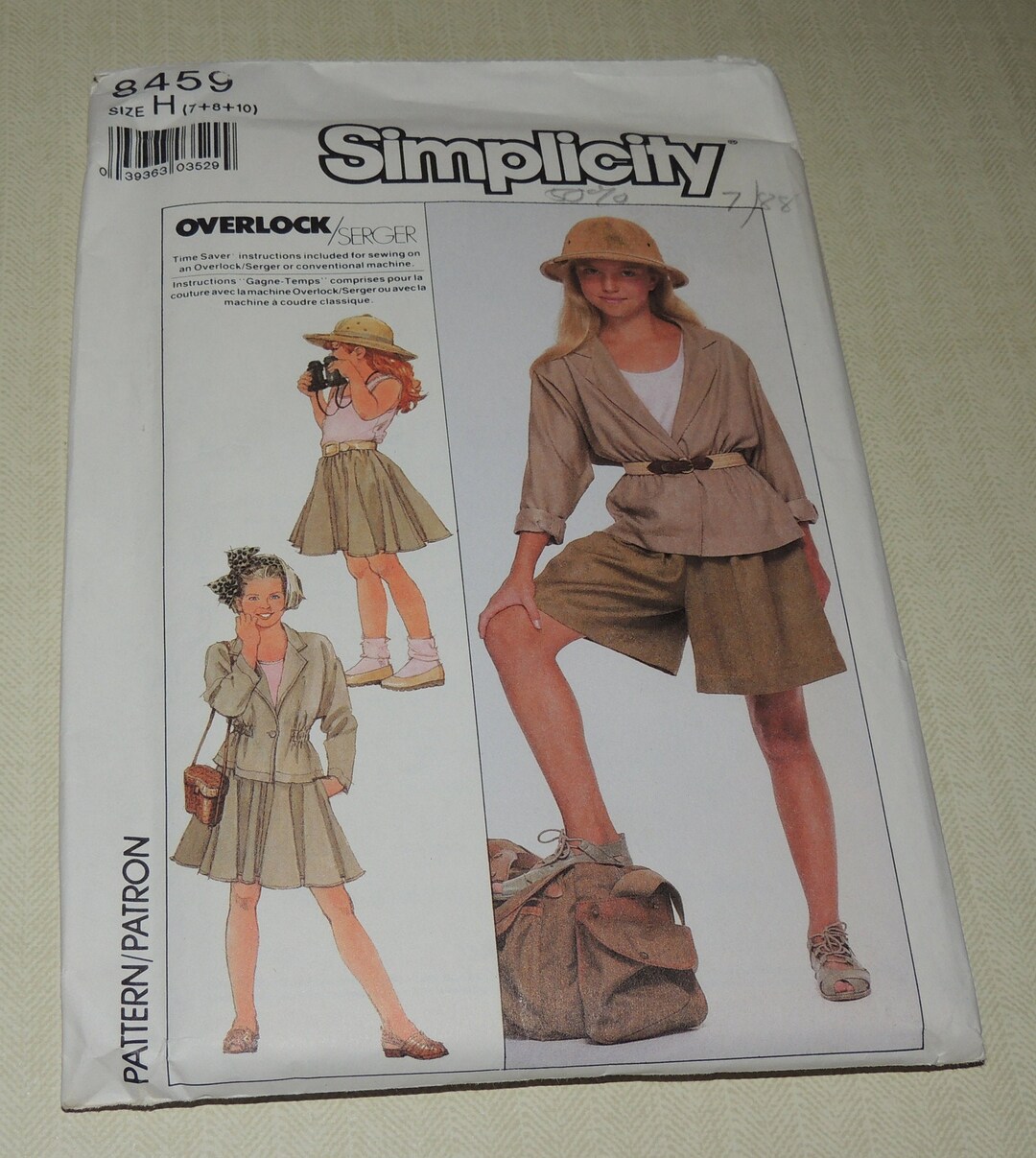 Simplicity Pattern 8459 Simplicity 8459 Girls Shorts Skirt Top Jacket Pattern Uncut - Etsy