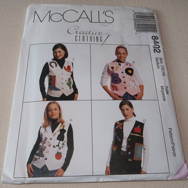 Uncut 12-14 McCalls 8402 Vest Pattern