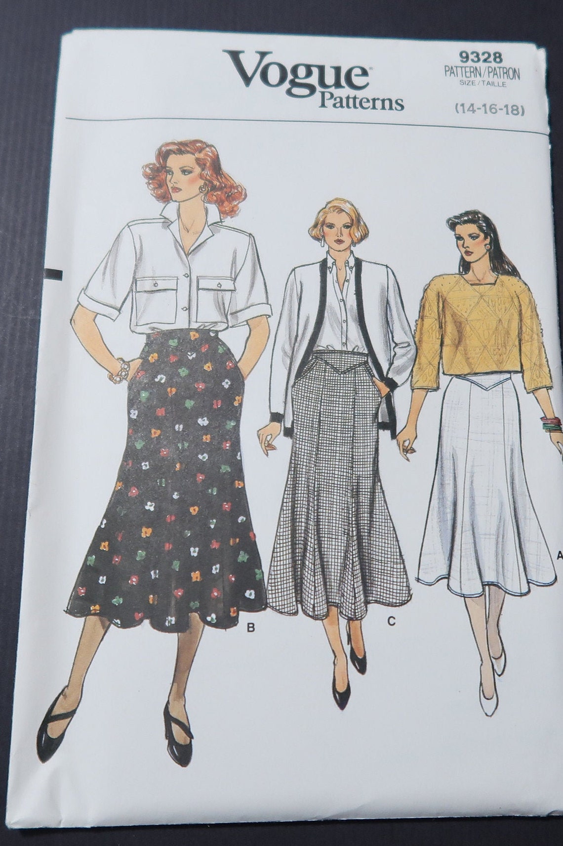 Uncut Waist 28-32 Vogue 9328 Misses Skirt Pattern - Etsy