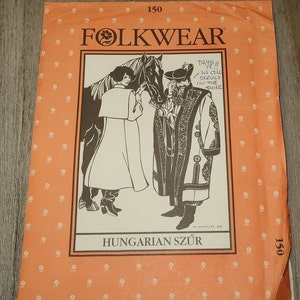 Uncut FOLKWEAR 150 Hungarian Szur Adjusts to all Sizes Pattern