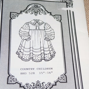 Uncut Brown House Dolls  BHD 528 &quot;Country Children&quot; for 15-16 inch Dolls