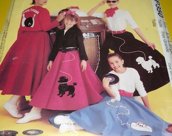 McCalls MP350 1950s Poodle Skirt costume pattern UNCUT sizes 20-22