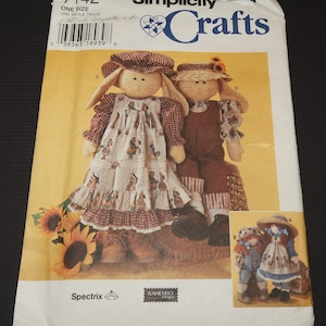 Uncut Simplicity Crafts 7142 Rag Doll or Bunny, 24 inch, and Clothes Pattern