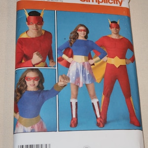 Uncut 8-18 XS-XL Simplicity 2565 Misses and Mens Costume Pattern