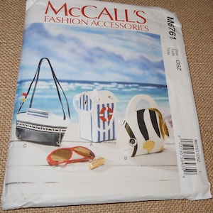 Uncut McCalls 6761 Fashion Accessories Novelty Purses Pattern
