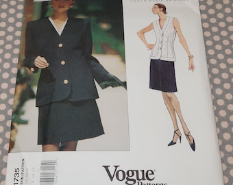 Givenchy Pattern Suit Rare Vogue 1735 – Jacket, Top & Skirt – Givenchy – Vogue Paris Original ...