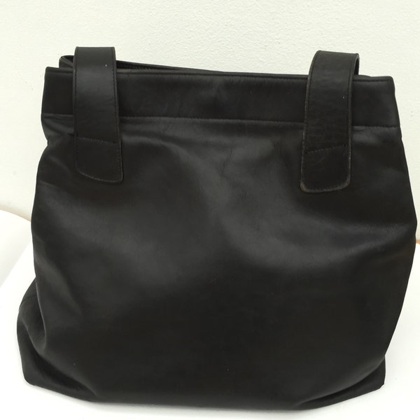 Genuine Vintage COACH Black Leather Handbag