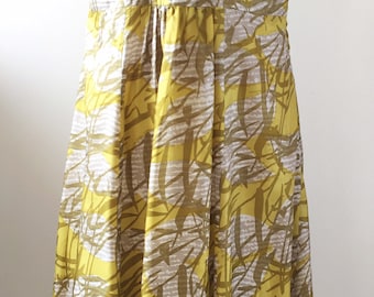 Vintage 1950's Silk Dress, sleeveless silk dress, silk 1950's summer dress
