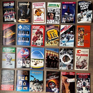 Vintage 1983/1984/1985/1986 NHL Hockey Media Guide, Yearbook and Fact Books | Rare NHL Collectible for Hockey Collectors