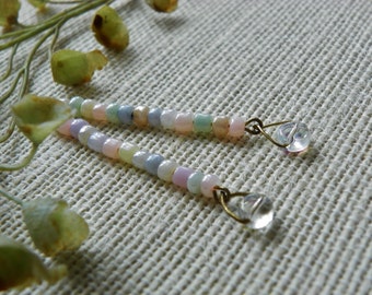 Pastel colored Glass beads on Hypo Allergenic earwires