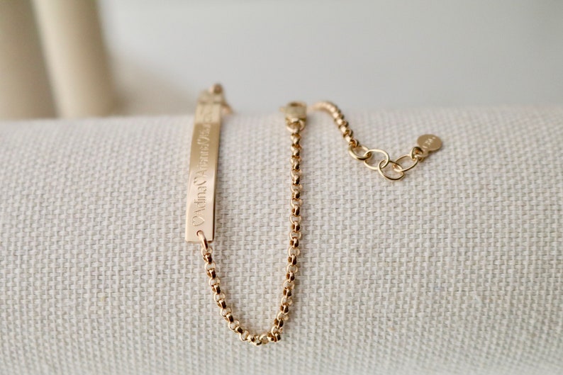 ADD ON 14K Solid Gold Extender Bracelet Extender or Etsy