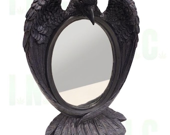 Tabletop Raven Mirror