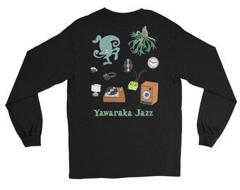 Yawaraka Jazz Room Long Sleeve, Big Back Print, Gildan 2400 Ultra Cotton Long Sleeve Tee