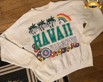 Vintage NCAA Hawaii Rainbow Warriors Sweatshirt, University Of Hawaii