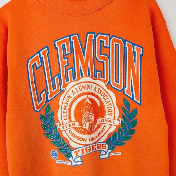 Vintage Clemson University Sweatshirt, Clemson Tigers Shirt, CLEM Shirt, NCAA Basketball, Vintage Shirt, Unisex Shirt Sweatshirt Hoodie