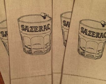 Linen Guest Towels with Exclusive Sazerac trademark Set of 2