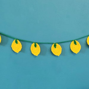 Artificial Lemon Garland, Yellow Lemon Decor, Lemon Tree, Lemon Wreath, Fruit Decor Garland, Cocktail Decoration, Summer Garland, Fake Lemon