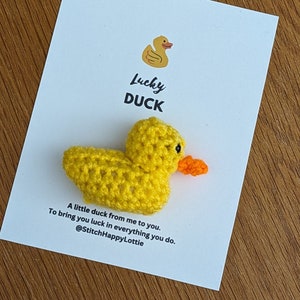Carte Porte-bonheur, Cadeau porte-bonheur, Nouvel emploi, Nouvelle maison, Examens, Canard en caoutchouc jaune, Cadeau amusant, Amoureux des canards