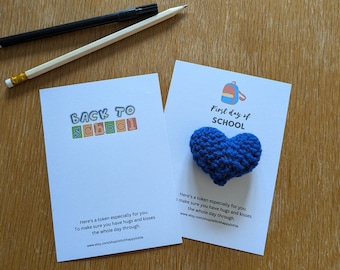 Crochet Heart Pocket Hug, Back to School Gift, Anxiety Relief Token