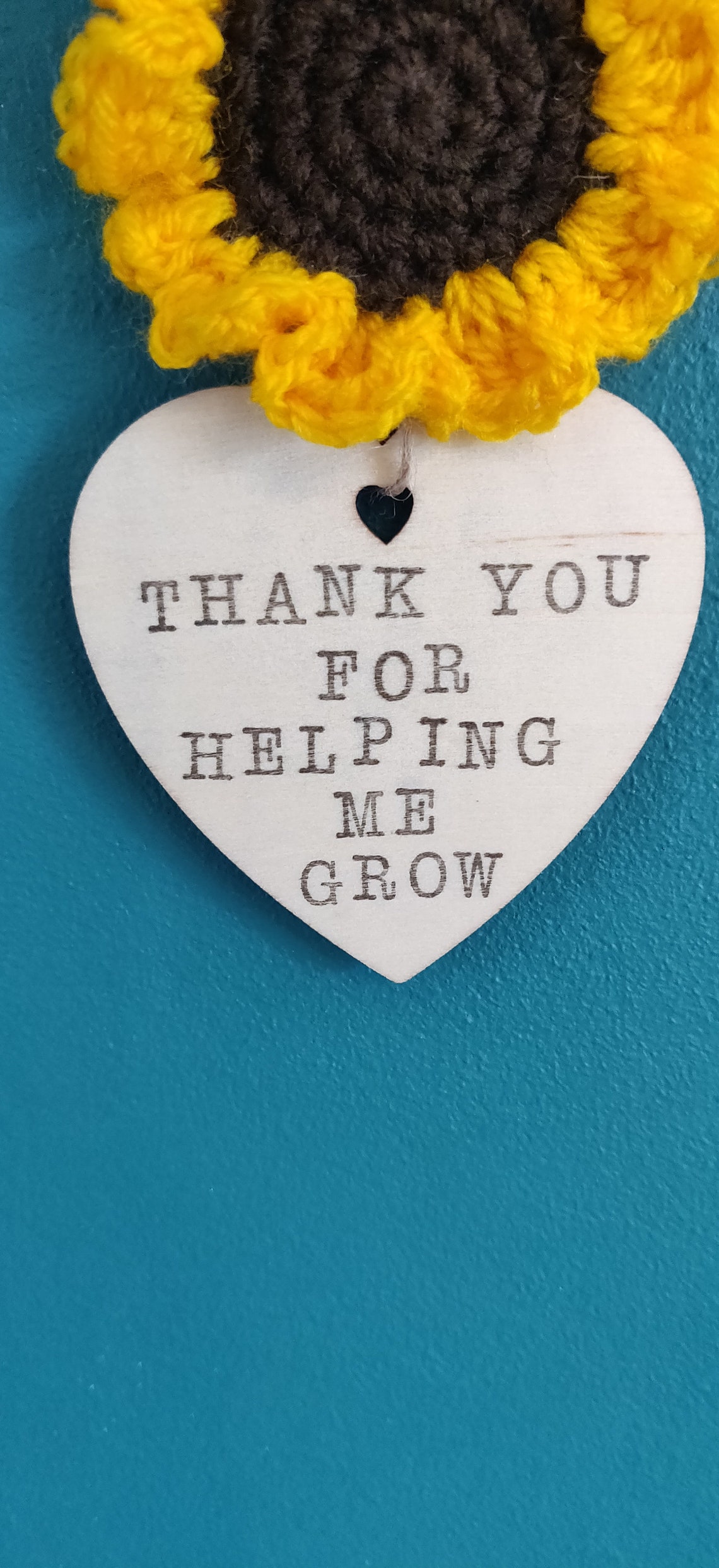 Thank You For Helping Me Grow Teacher T Sunflower Teacher Etsy