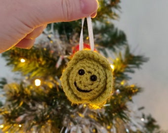 Christmas Sprout Decoration, Brussel Sprout Ornament, Spout Gift, Crochet Sprout, Crochet Food