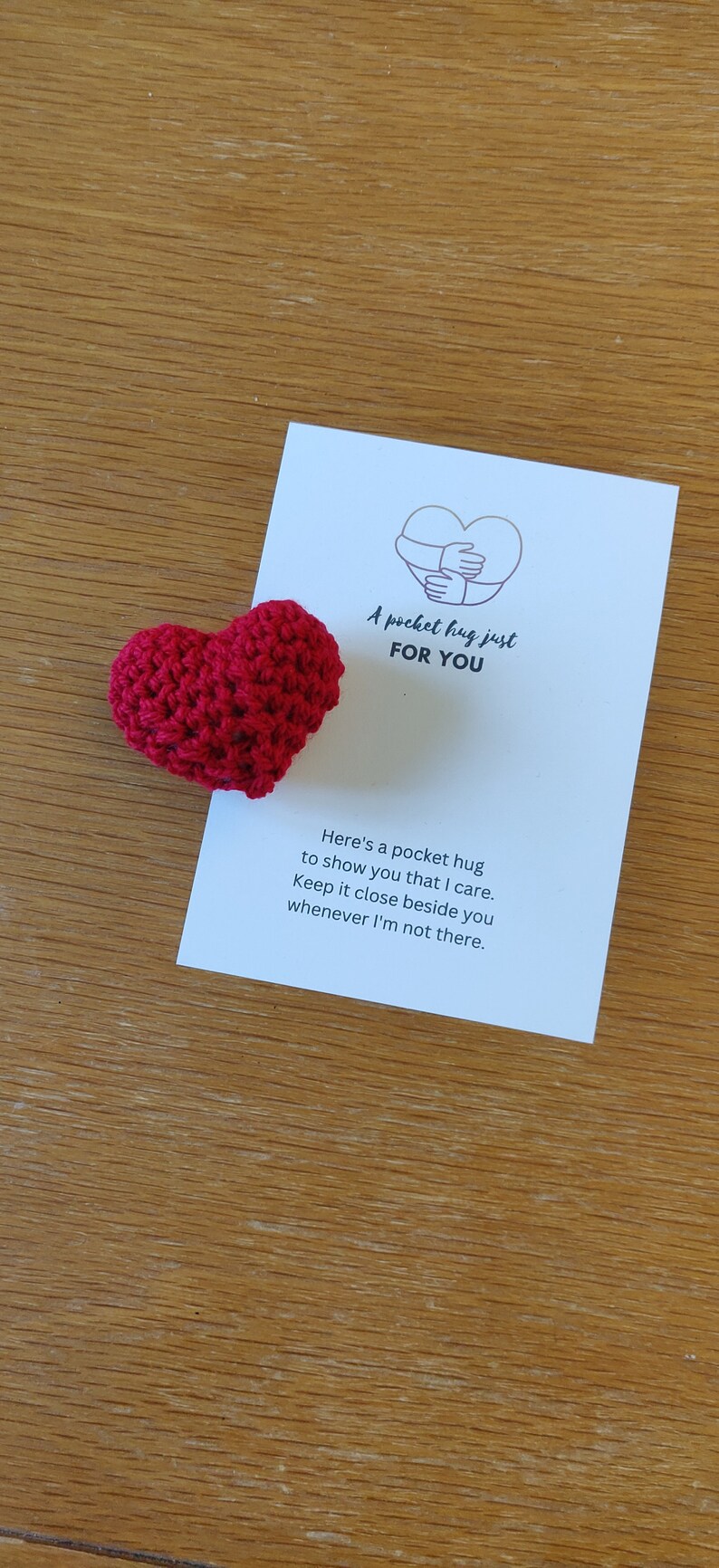 Pocket Hug Red Heart Token Pocket Hug for Mum Son Daughter Etsy