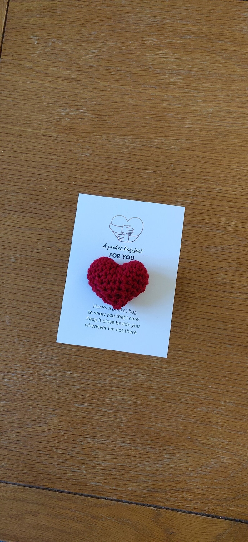 Pocket Hug Red Heart Token Pocket Hug for Mum Son Daughter Etsy