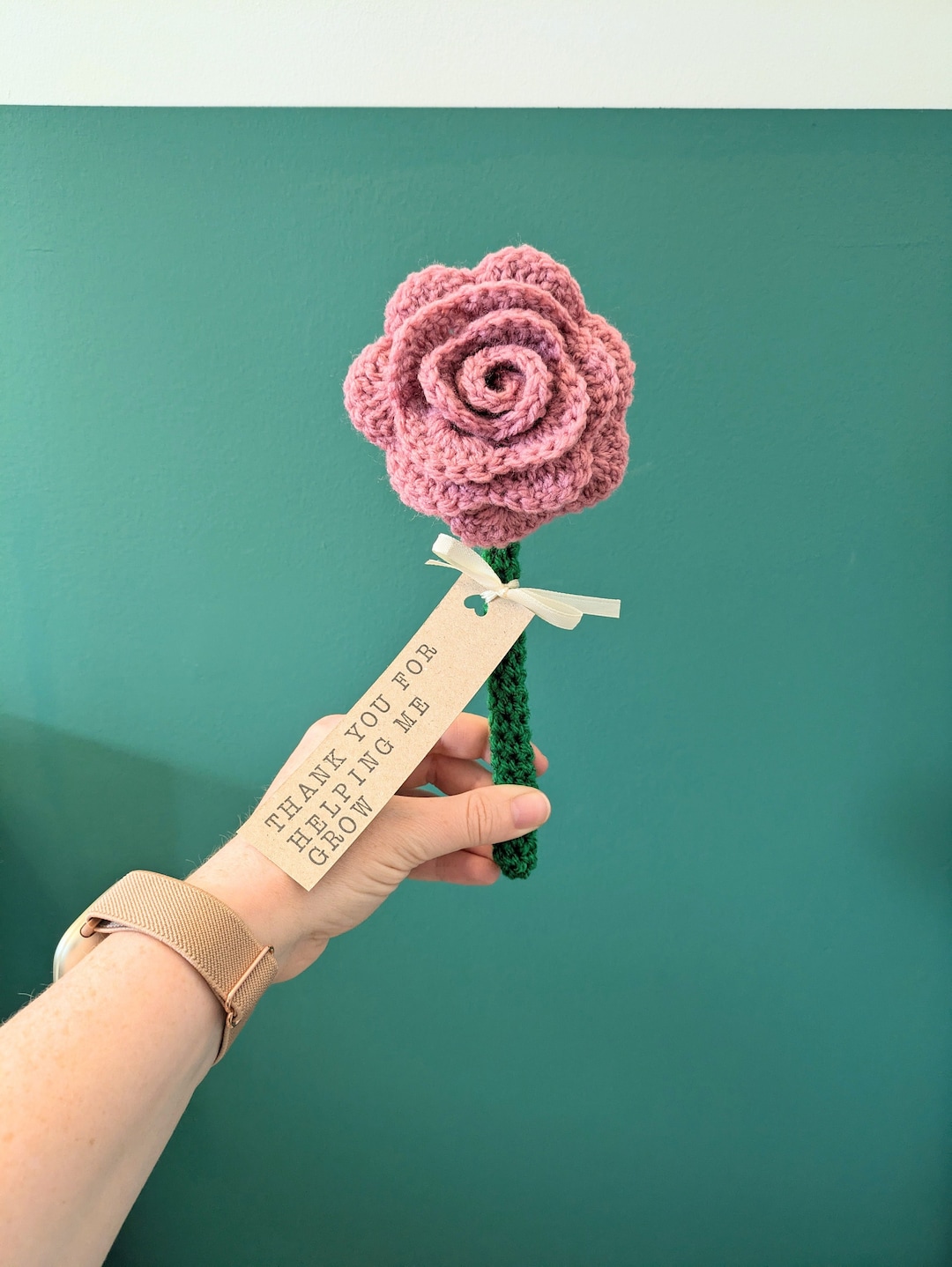Rose Teacher Gift, Gifts for Teachers, Thank You for Helping Me Grow ...