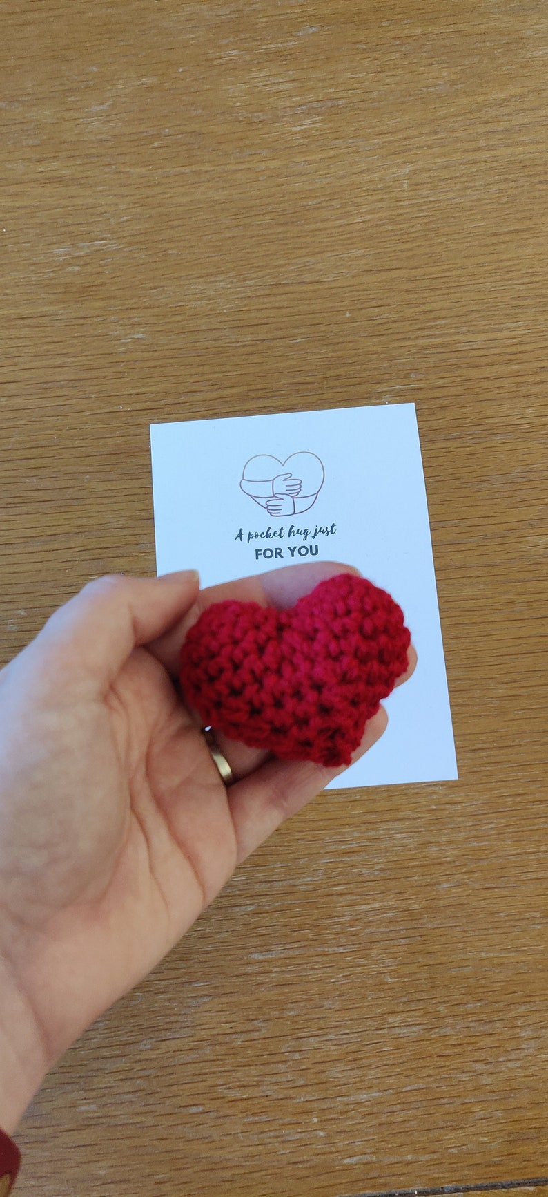 Pocket Hug Red Heart Token Pocket Hug for Mum Son Daughter Etsy
