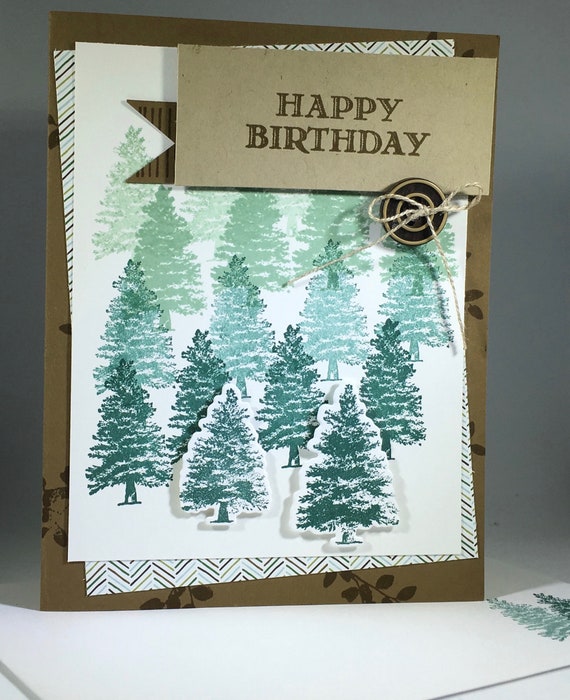 Birthday Card Happy Birthday Male Forest Stampin Up Etsy Birthday Card Happy Birthday Male Forest Stampin Up Etsy