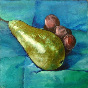 Pera e uva - carta di arte