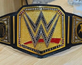 Cinturón de campeonato de lucha libre Gold Black, réplica del título (coleccionable)