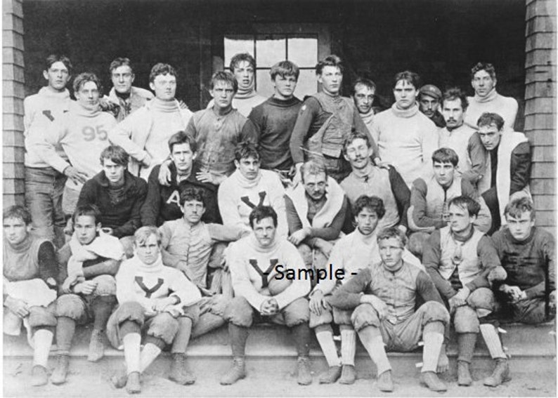 YALE UNIVERSITY Football Team in 1895 Vintage Photo Ready Etsy