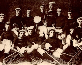 PRINCETON UNIVERSITY TIGERS Lacrosse Team in 1884 - Vintage Photo Art Print, Ready to Frame!
