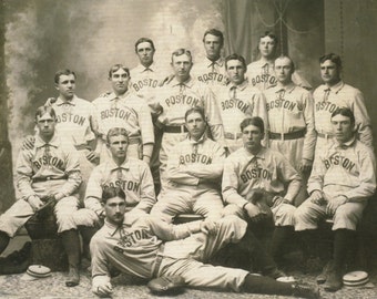 BOSTON AMERICANS baseball team - 1901 - Vintage Photo Print, Ready to Frame!