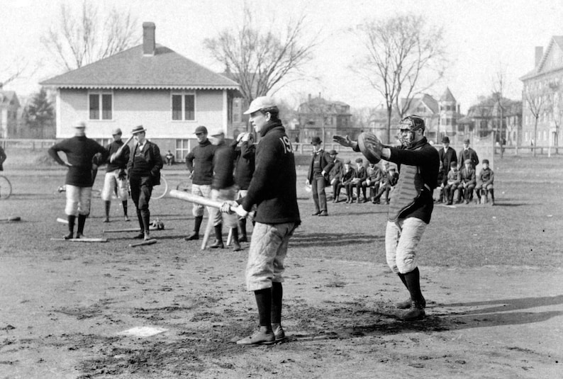 HARVARD UNIVERSITY CRIMSON Baseball Team in 1898 Vintage Etsy